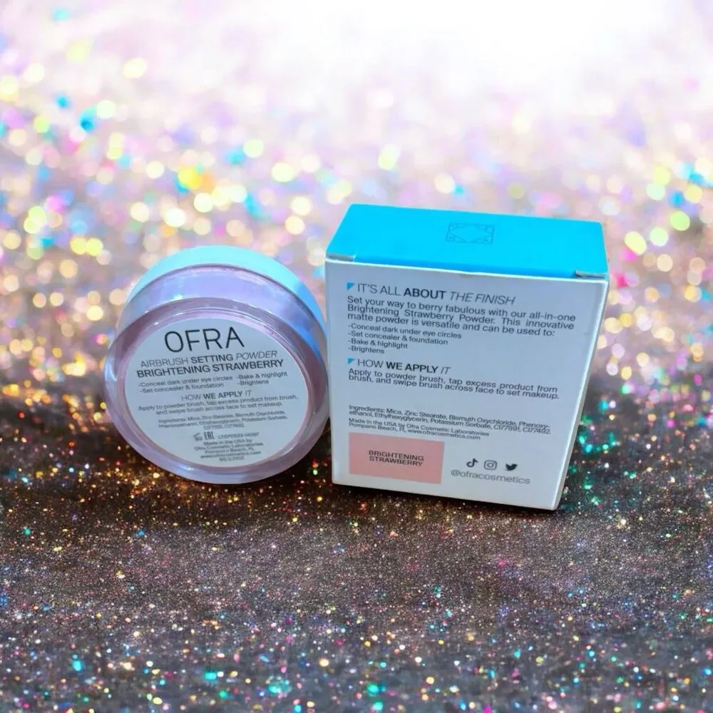 OFRA COSMETICS Air Brush Setting Powder in  Brightening Strawberry 0.21 oz NIB